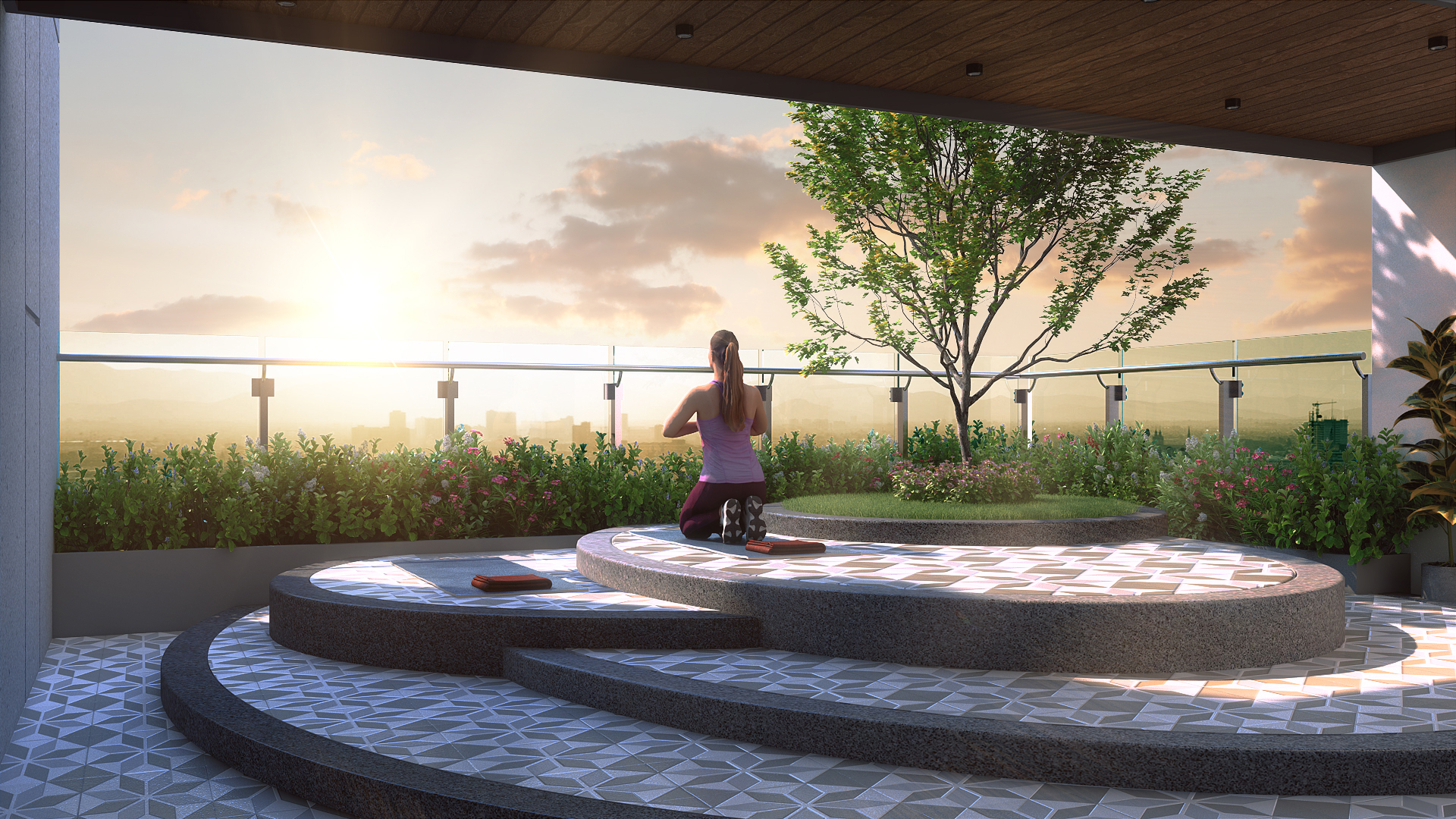 Yoga space at Blue Leaf Haven